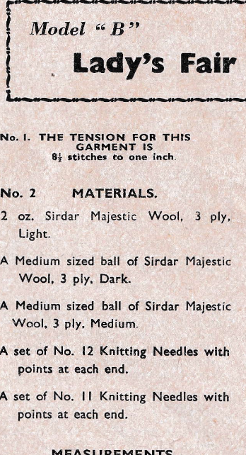 1940s knitting pattern for women's gloves and mittens in 3 ply yarn