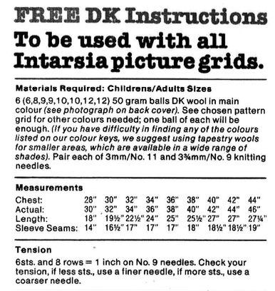 Noddy Intarsia Picture Sweaters Knitting Pattern