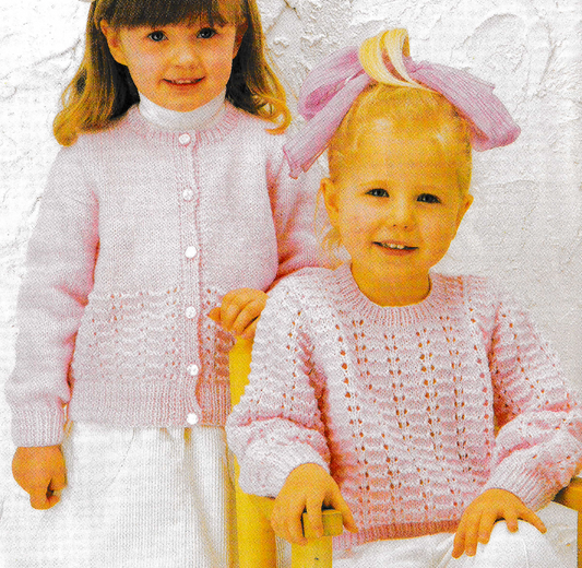Children's Cardigan and Sweater in DK Yarn