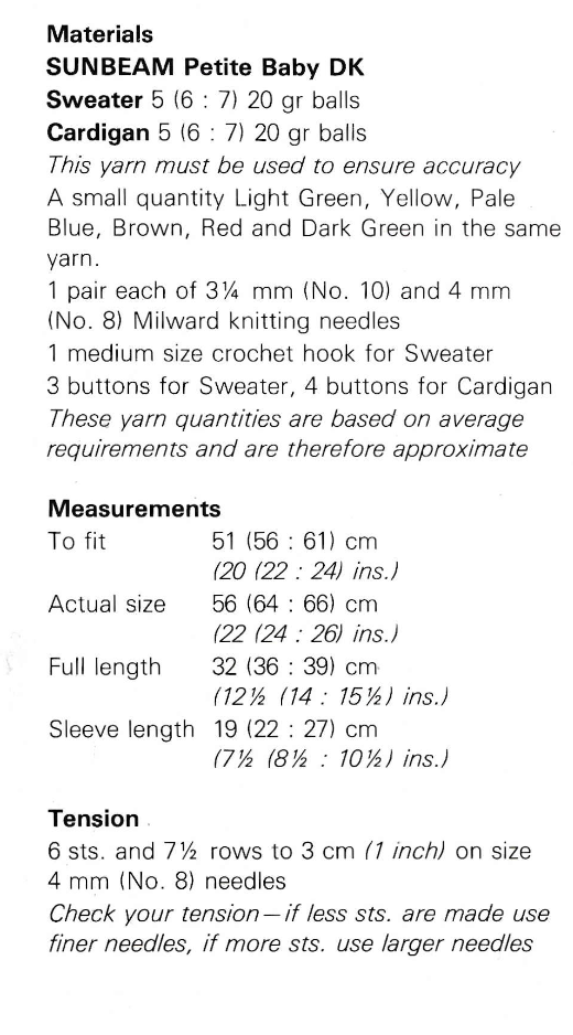 Rabbit Nature Picture Intarsia Sweater Vintage Knitting Pattern for Children and Baby