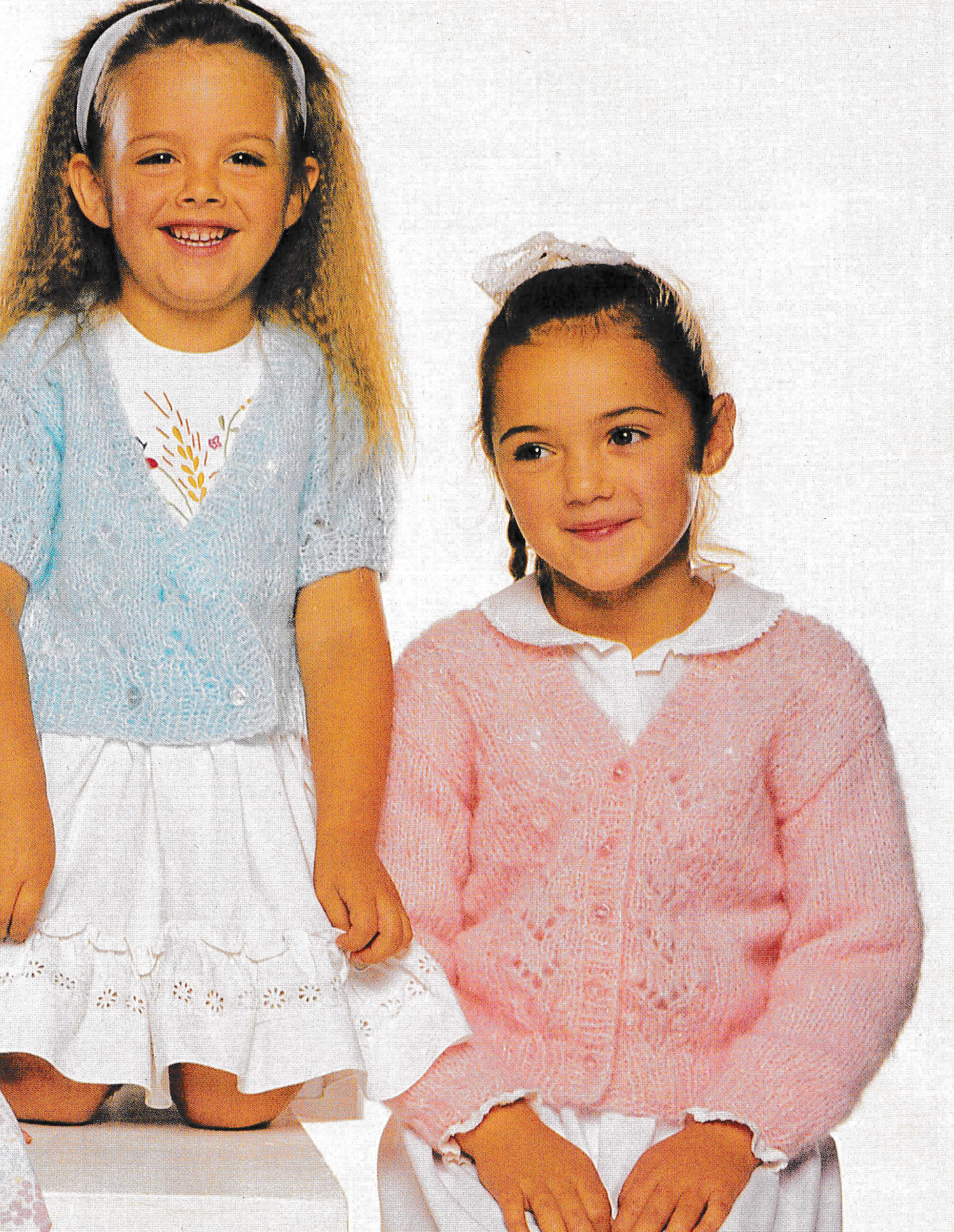 Girls Cardigans and Tops in Aran Yarn Pattern Collection