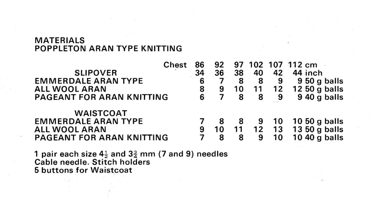Aran Waistcoat and Tank Top for Men and Women