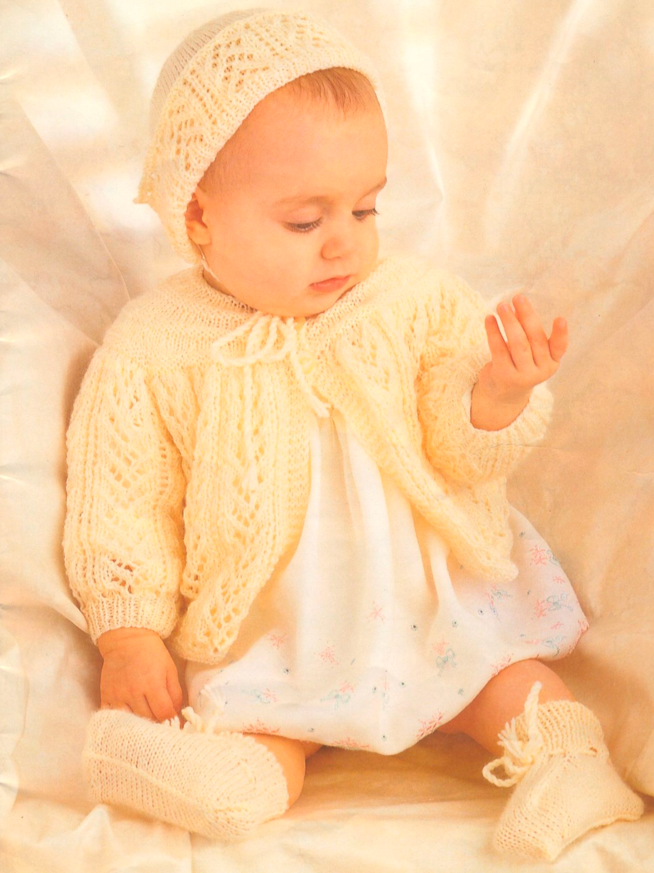 Pretty babies 3 and 4 ply cardigans knitting pattern collection