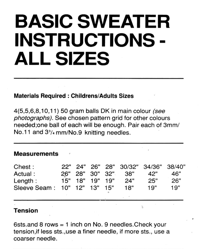 Barney the Dinosaur Intarsia Picture Sweaters Knitting Pattern