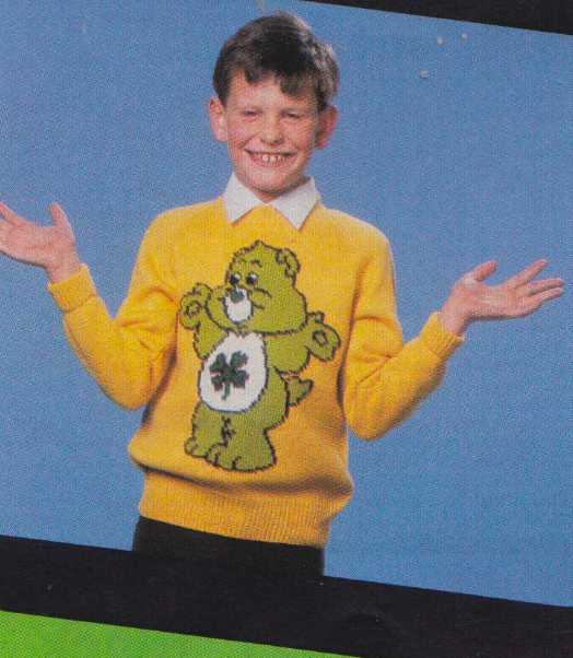 Care Bears Intarsia Picture Sweaters Knitting Pattern