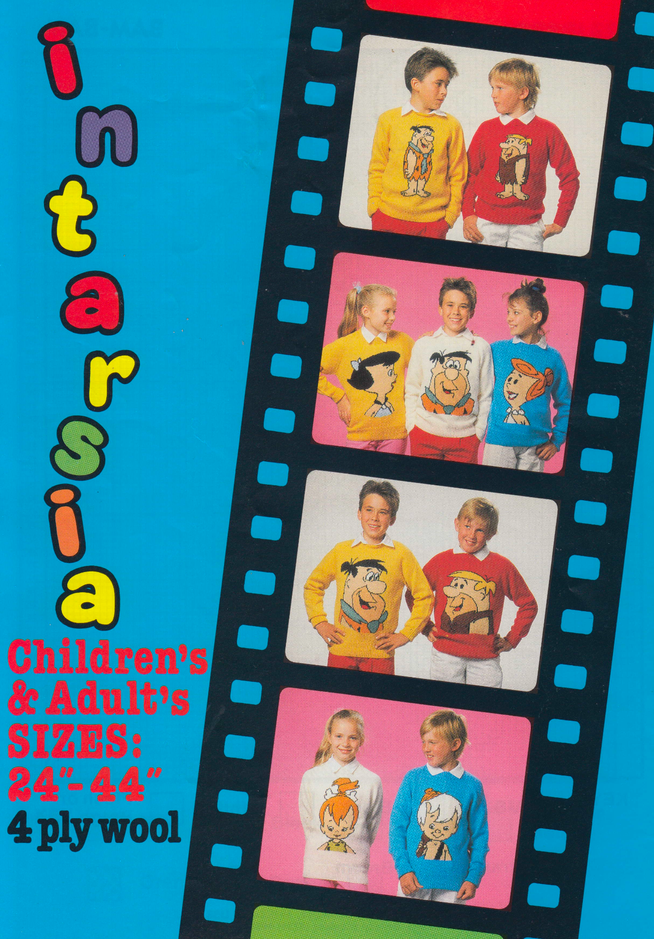 The Flintstones Intarsia Picture Sweaters Knitting Pattern