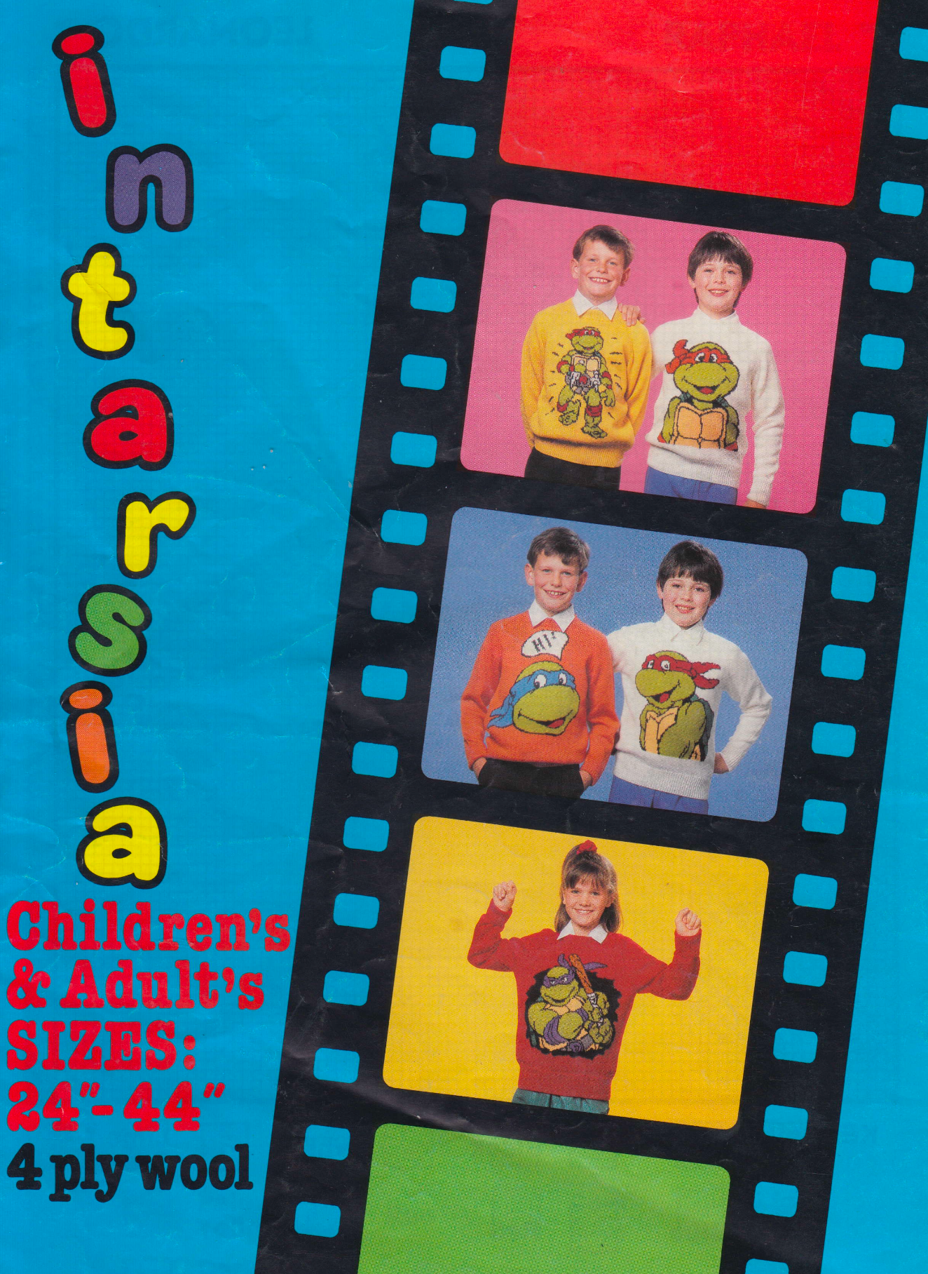 Teenage Mutant Ninja Turtles Intarsia Picture Sweaters Knitting Pattern
