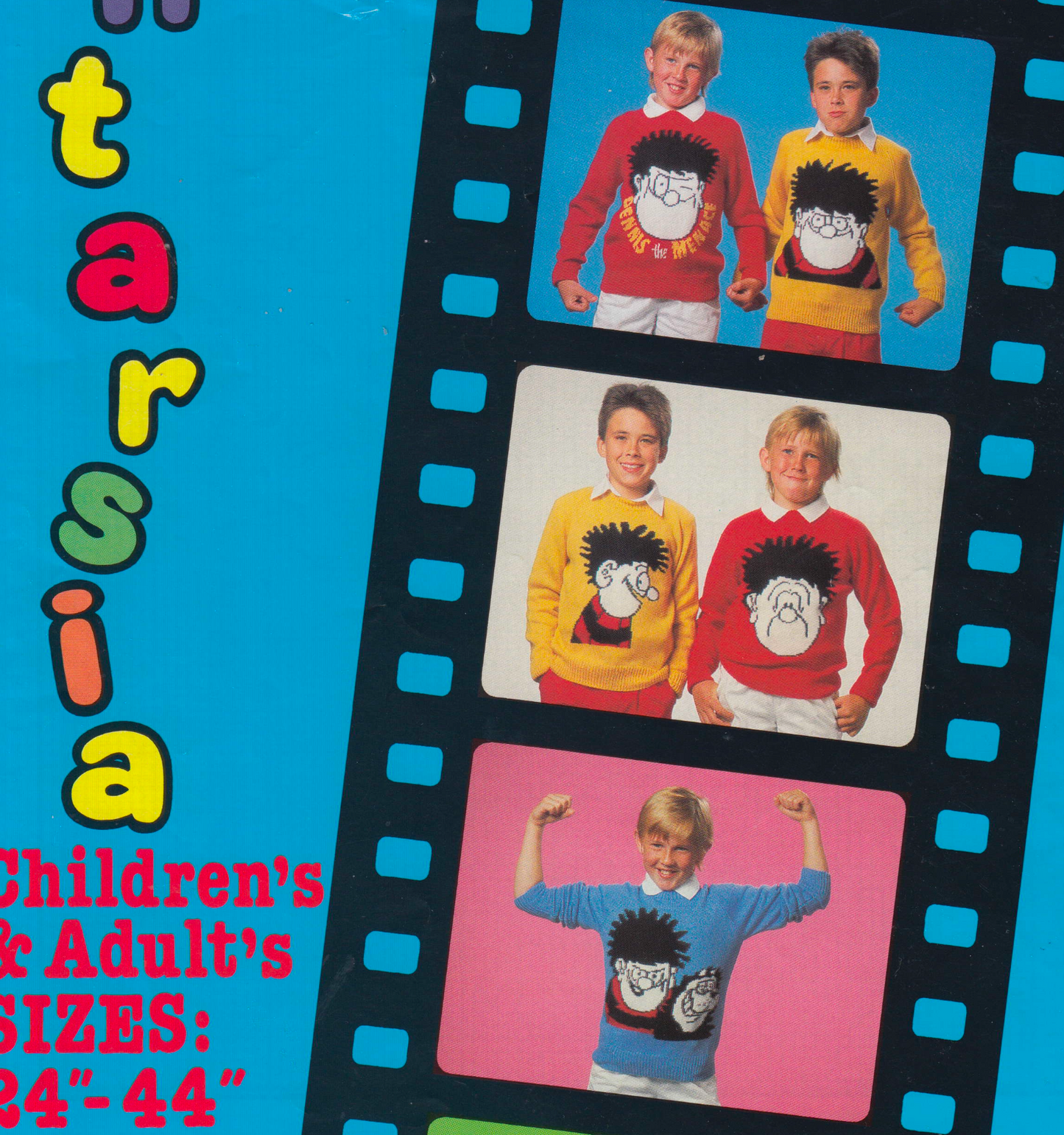 Dennis the Menace Intarsia Picture Sweaters Knitting Pattern