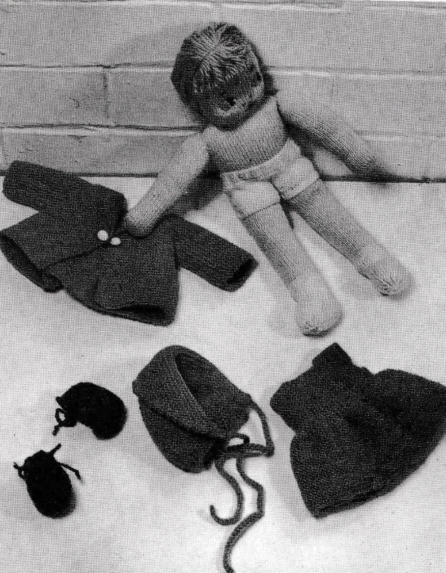 Miranda Rag Doll Vintage Knitting Pattern plus Dolls Clothes