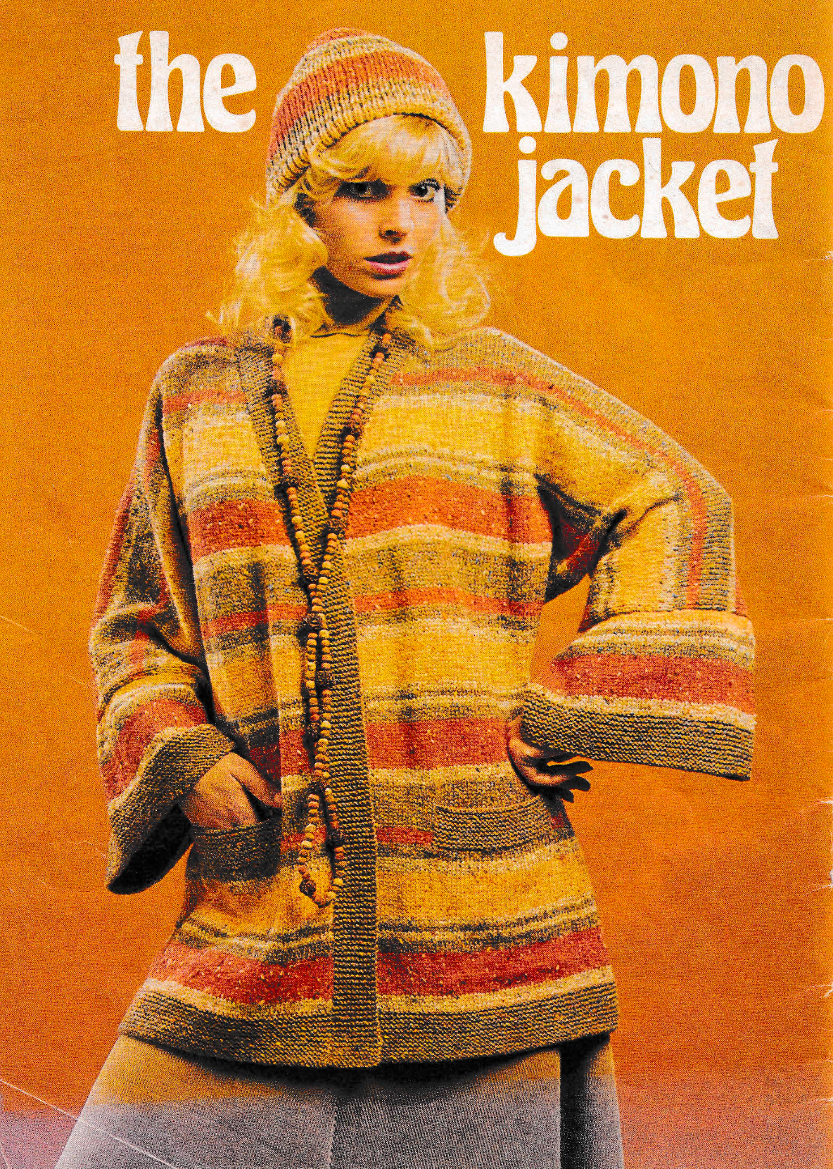 1970s Kimono Cardigan Knitting Pattern
