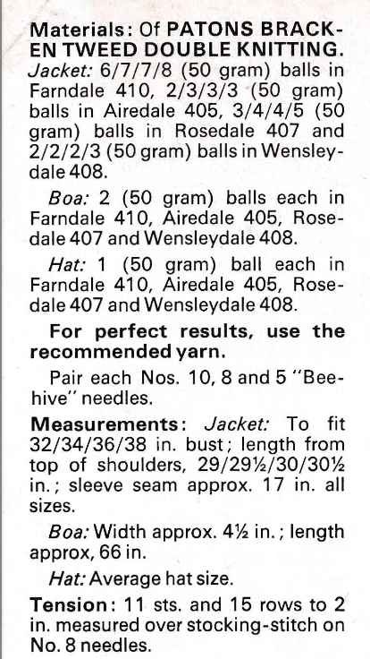1970s Kimono Cardigan Knitting Pattern