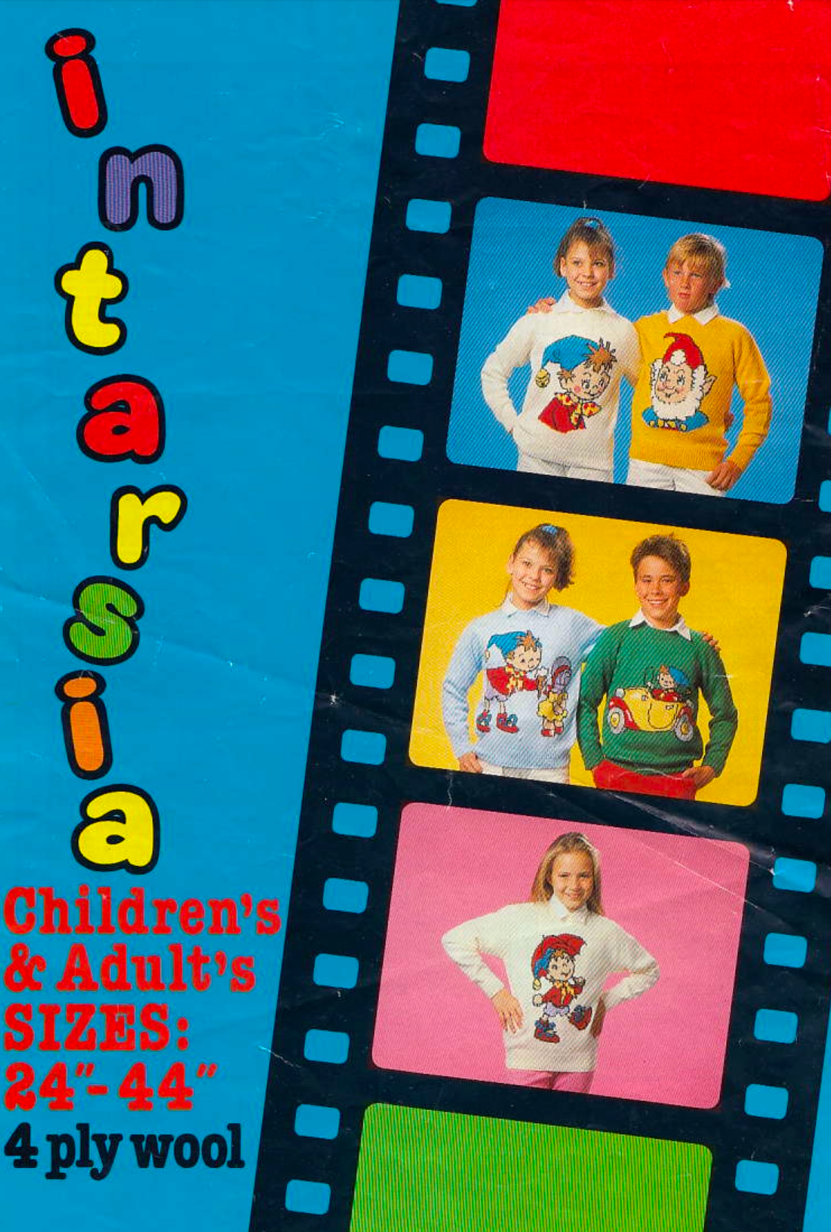 Noddy Intarsia Picture Sweaters Knitting Pattern