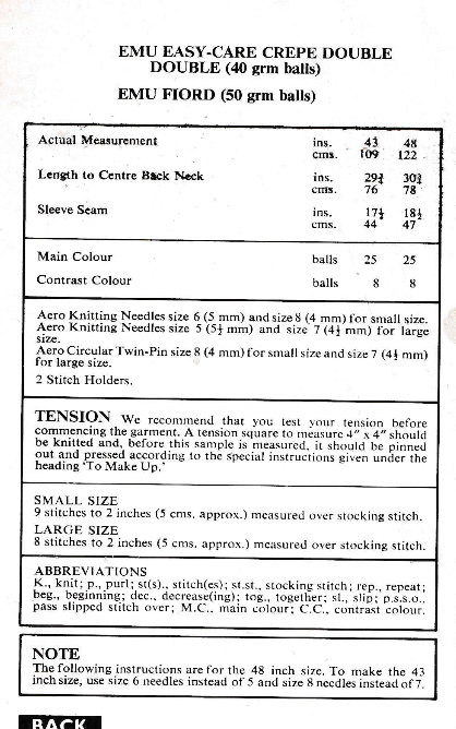 Starsky Type Cardigan for Men Vintage Knitting Pattern