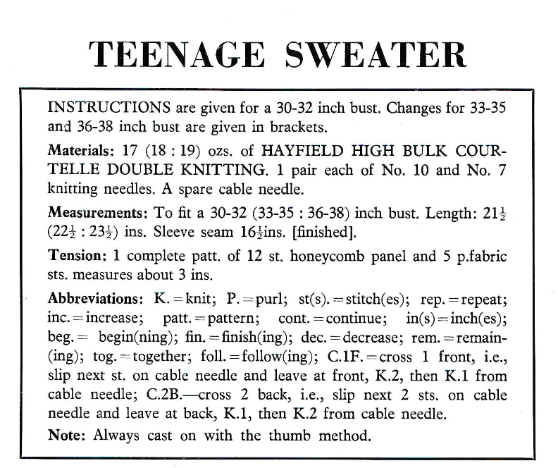 Teenage Sweater