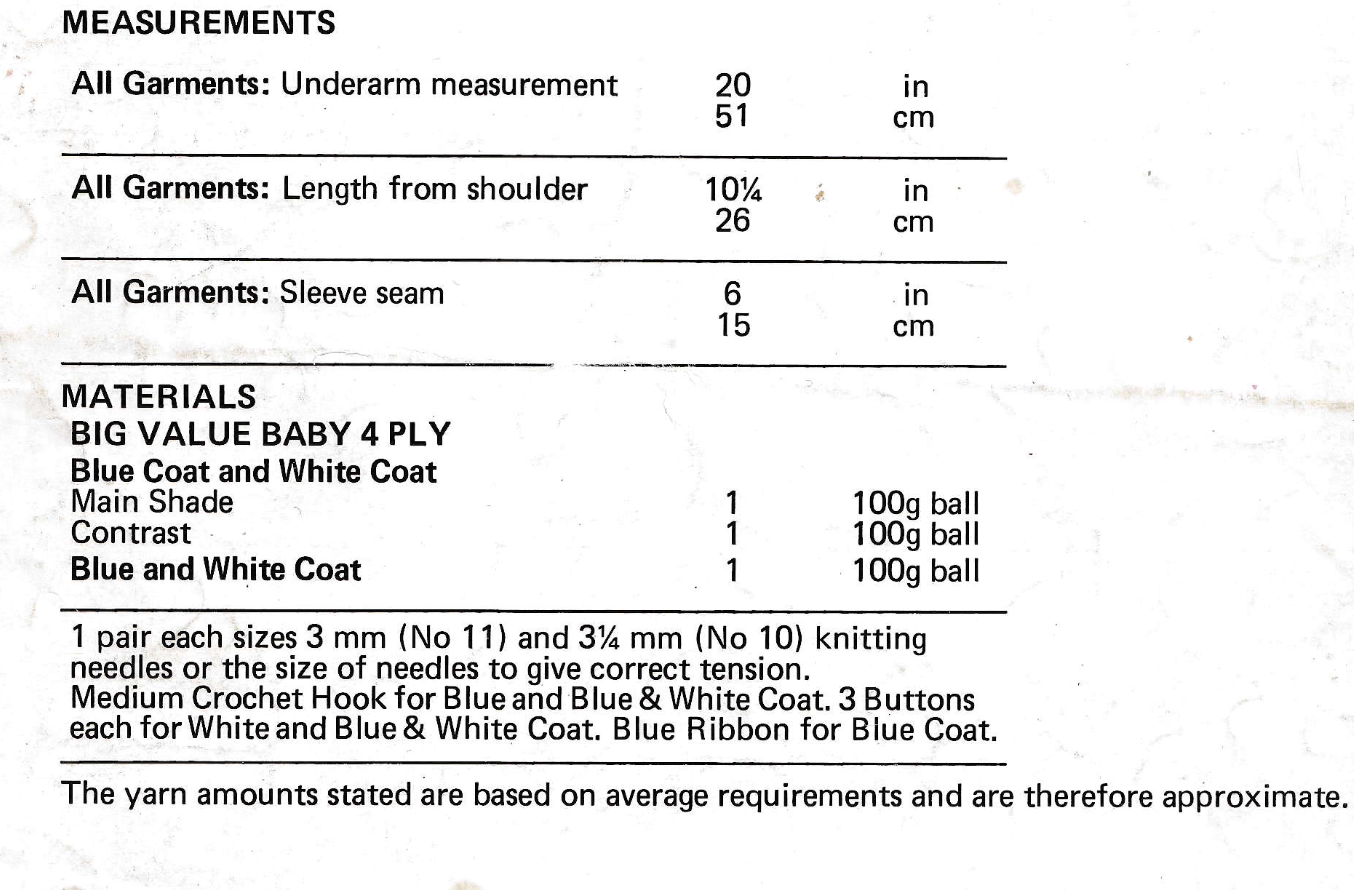 Baby Matinee Coats