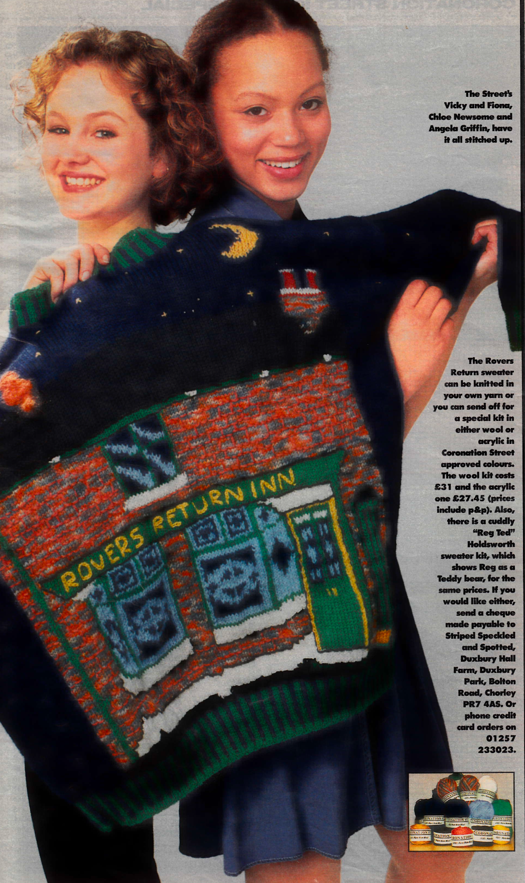 Coronation Street Rovers Return Picture Sweater Knitting Pattern