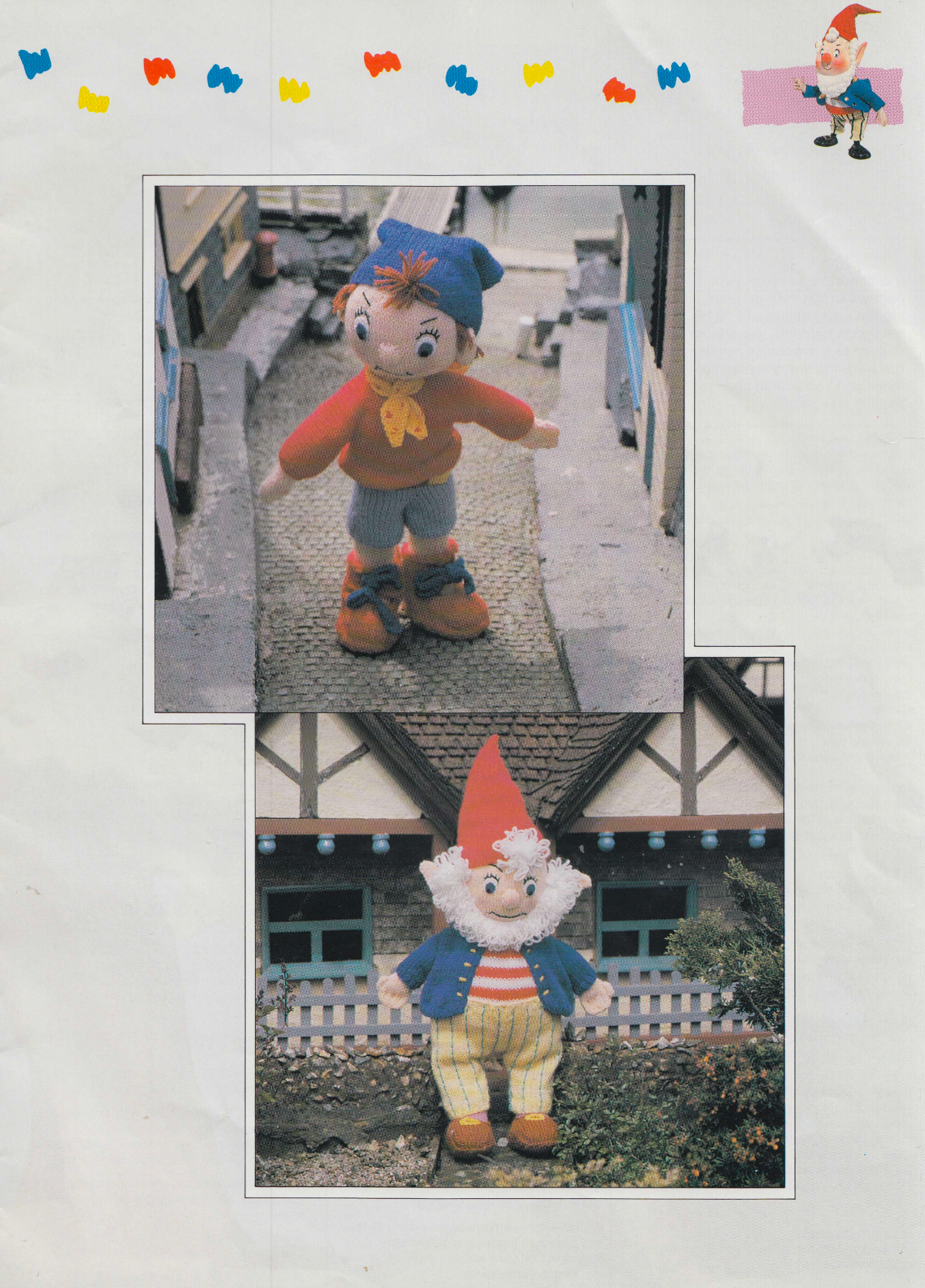 Noddy Intarsia Sweaters and Toys Vintage Knitting Pattern for Children