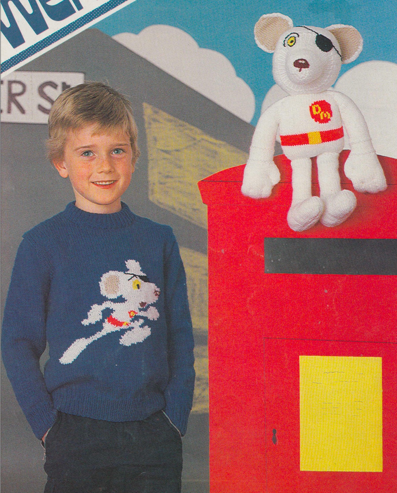 Dangermouse Intarsia Picture Sweater and Toy Knitting Pattern