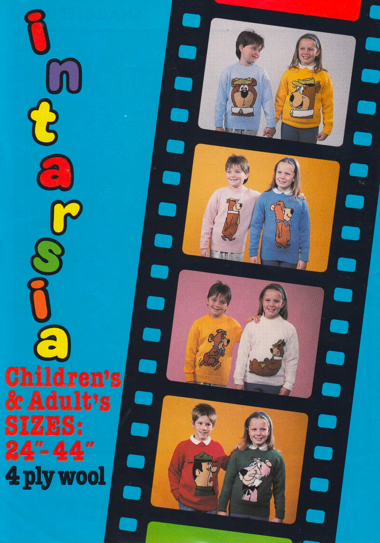 Yogi Bear Intarsia Picture Sweaters Knitting Pattern