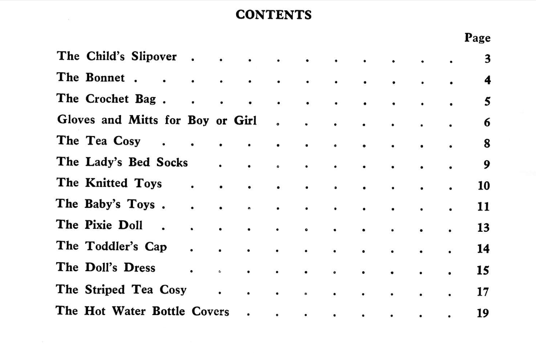 Odd Ounce Book Vintage Knitting Pattern for toys, mittens, tea cosy and more