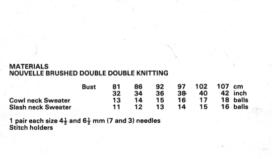 1980s Sweater for Women Knitting Pattern - Dropped Stitch Technique