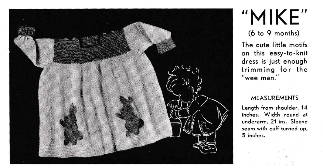 1940s Baby Dress Knitting Pattern - Bairnswear Booklet No 28