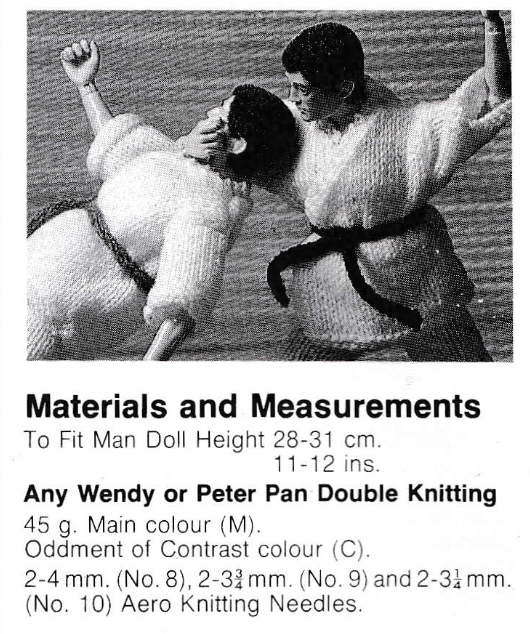 Action Man Dolls Clothes Knitting Pattern including Biker Jacket