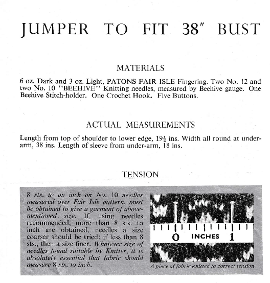 P&B 240 1940s Knitting Pattern for Women's Fair Isle Jumper