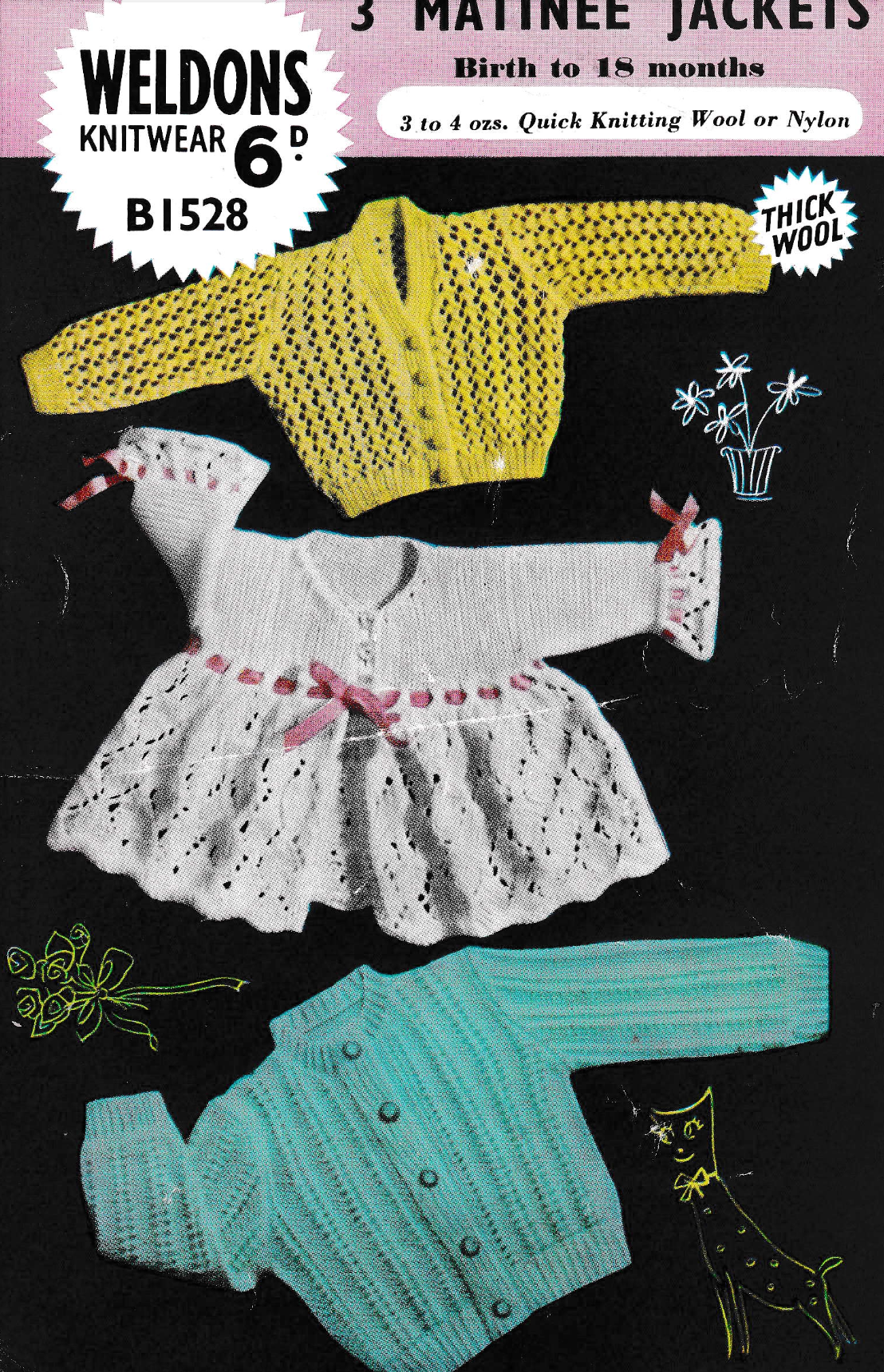 Vintage Baby Matinee Coat Set in DK Yarn