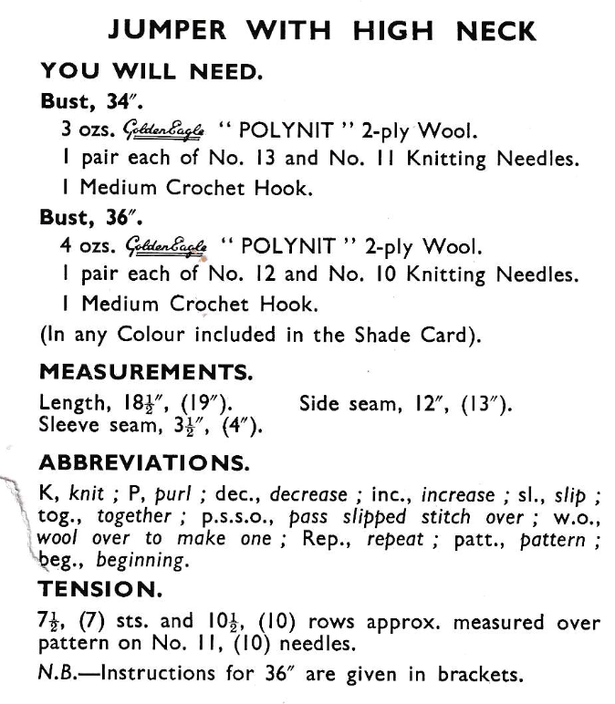 1940s Knitting Pattern for Ladies Lace Tops in 2 ply