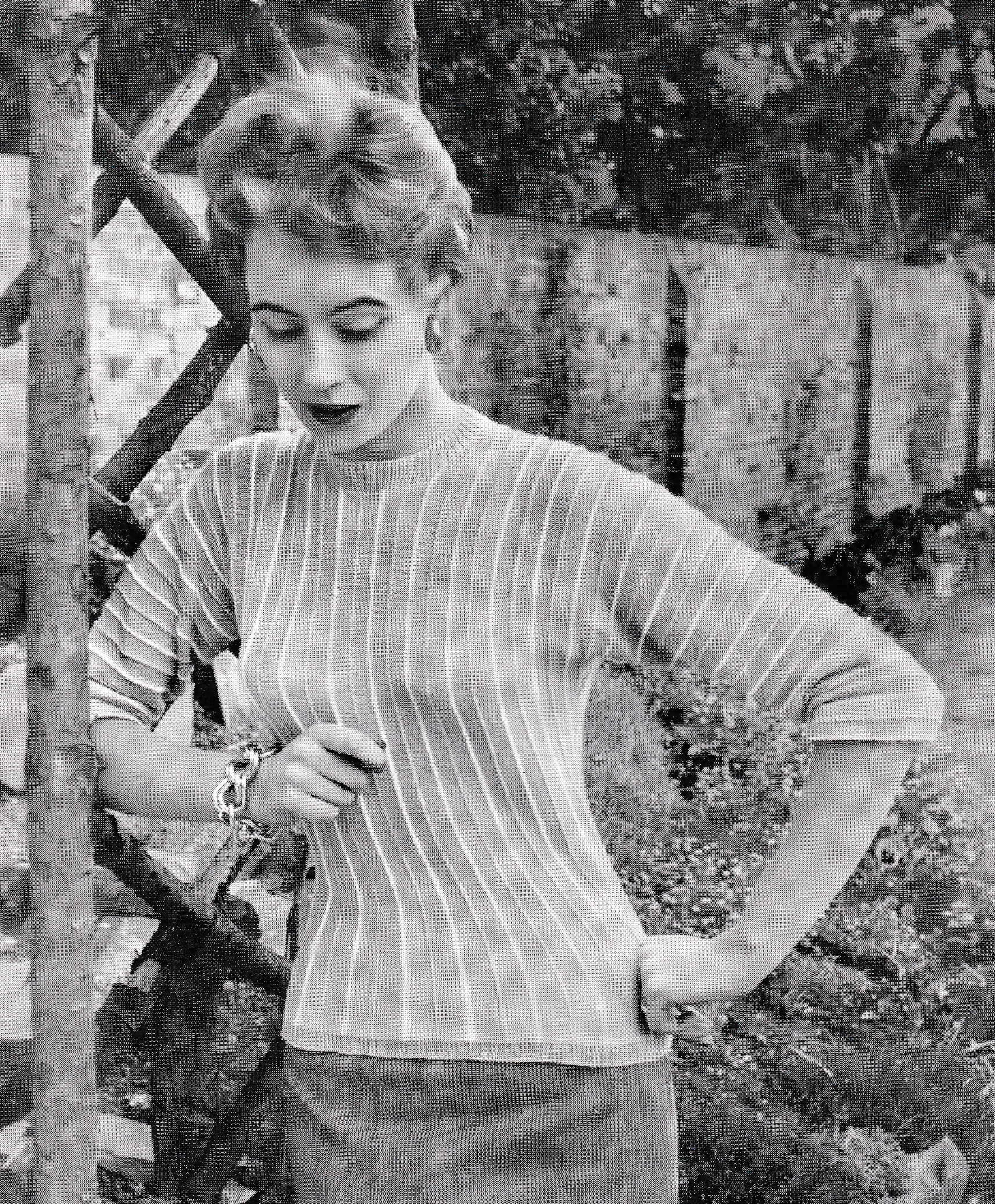 1950s Knitting Pattern for Ladies Dolman Jumper