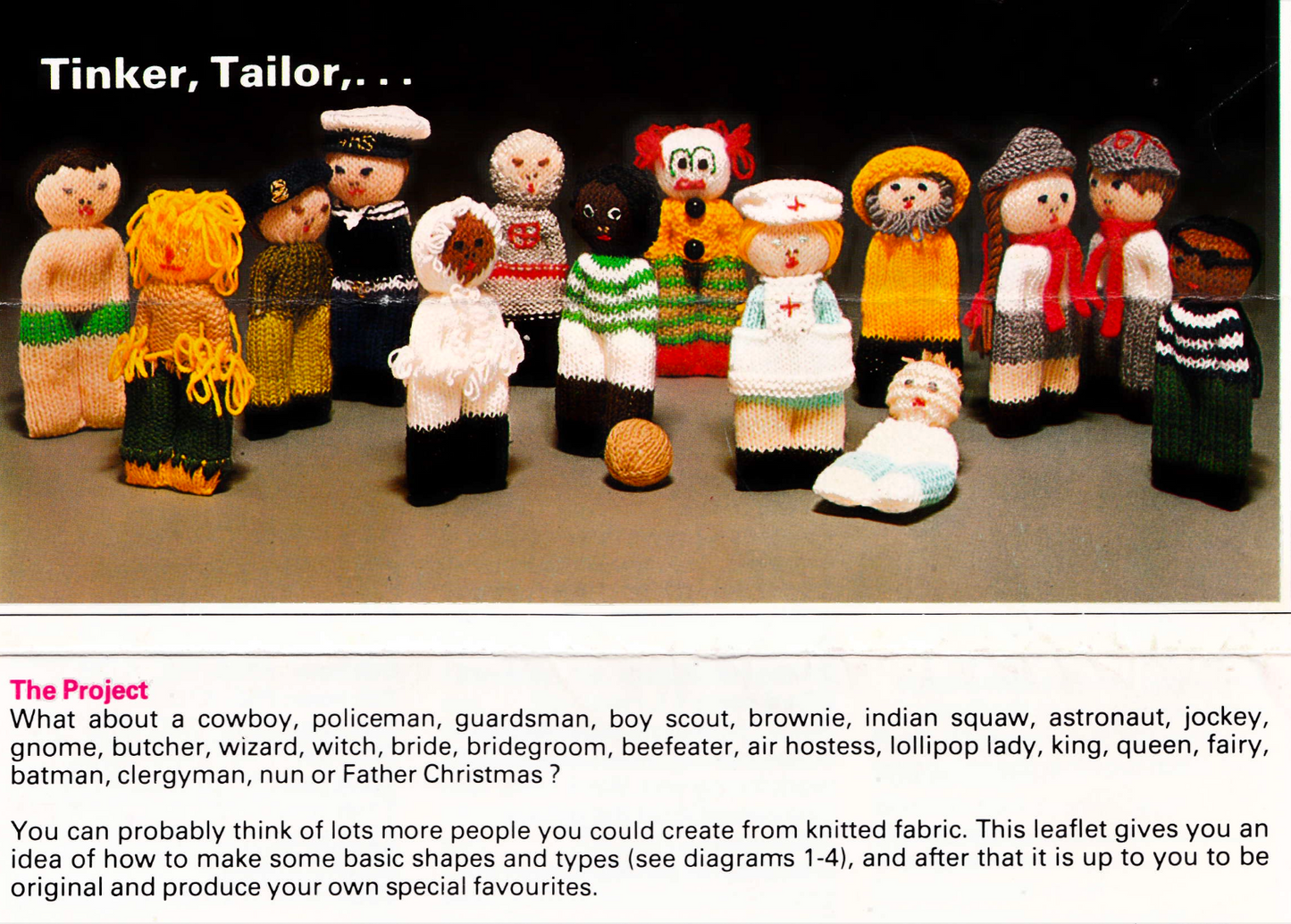 Izzy Doll Figure Toys Vintage Knitting Pattern