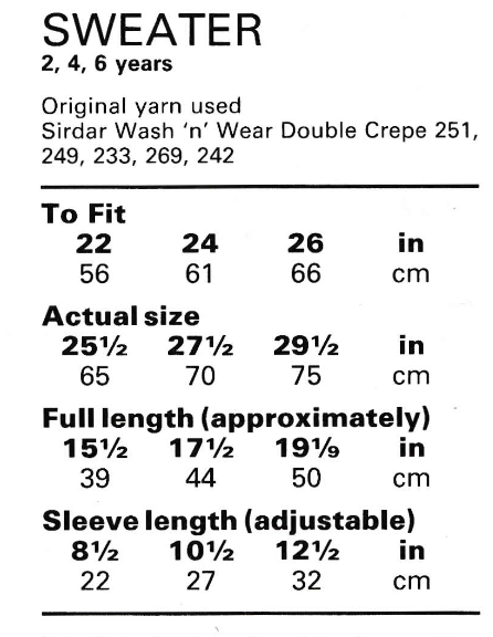 Swan Intarsia Chart Graph Sweater Vintage Knitting Pattern for Children