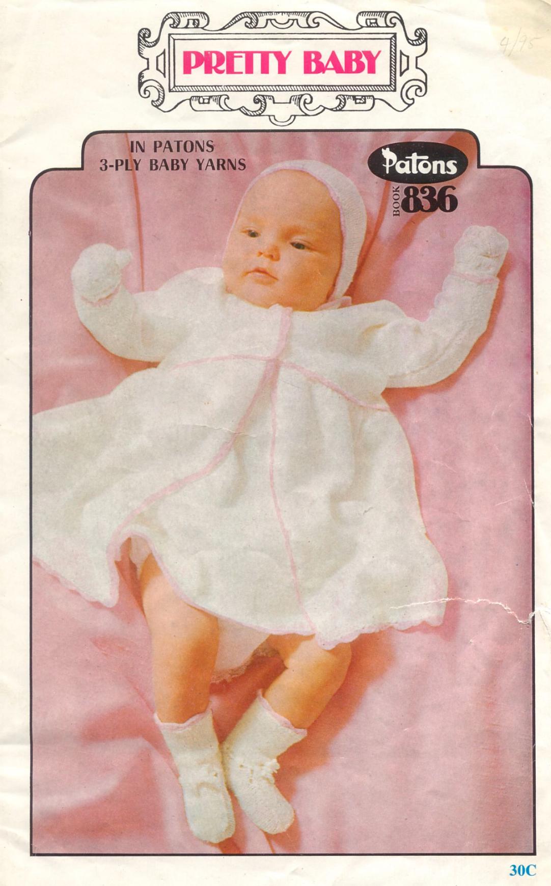 Patons 836 Vintage 3 Ply Baby Knitting Pattern Collection