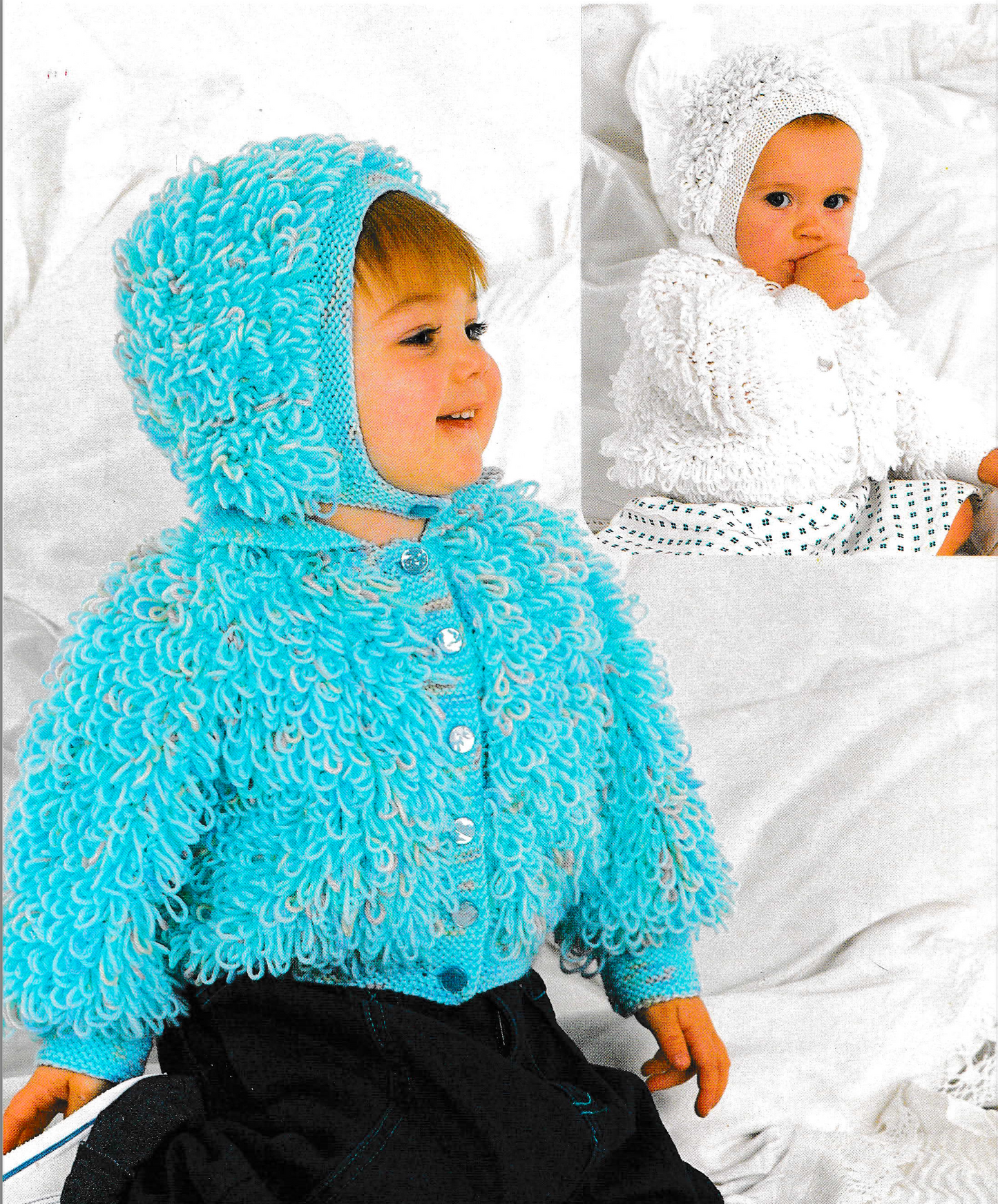 Loopy Jacket and Bonnet Set For Child Knitting Pattern