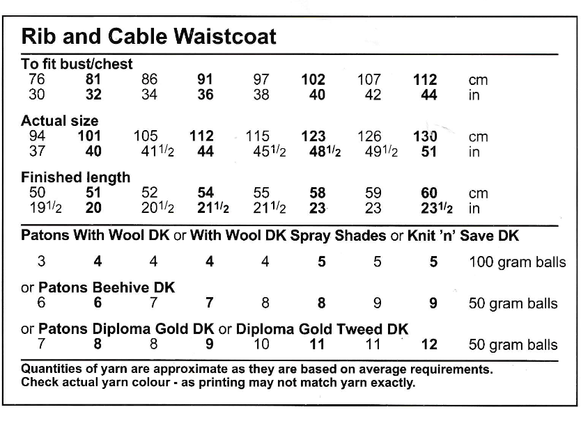 His and Hers Waistcoat Knitting Pattern for Men and Ladies