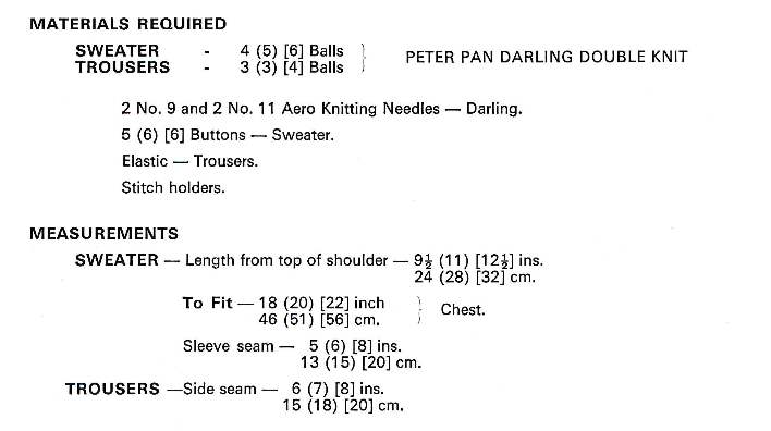 Knitting Pattern for Baby Boy Sweater and Pants Suit