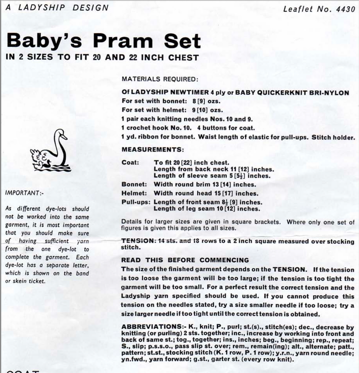 Baby Pram Set Knitting Pattern PDF – Coat, Bonnet, Helmet and Pull-Ups in 4 Ply
