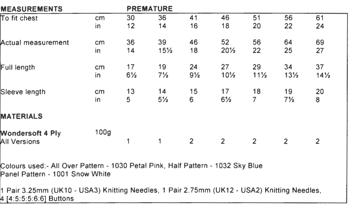 Baby Cardigans 4 Ply Knitting Pattern PDF | Premature–24 in