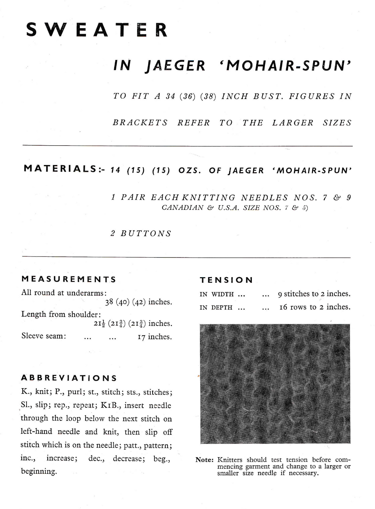 Mohair Sweater Knitting Pattern for Women