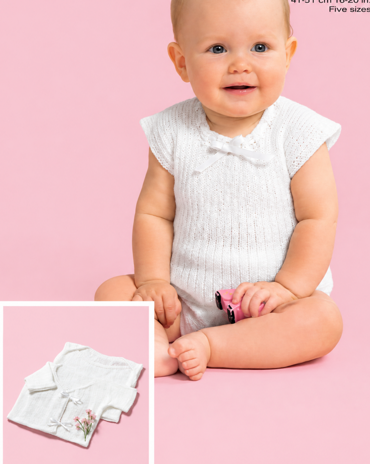 Baby Vests Knitting Pattern PDF – 3 Ply