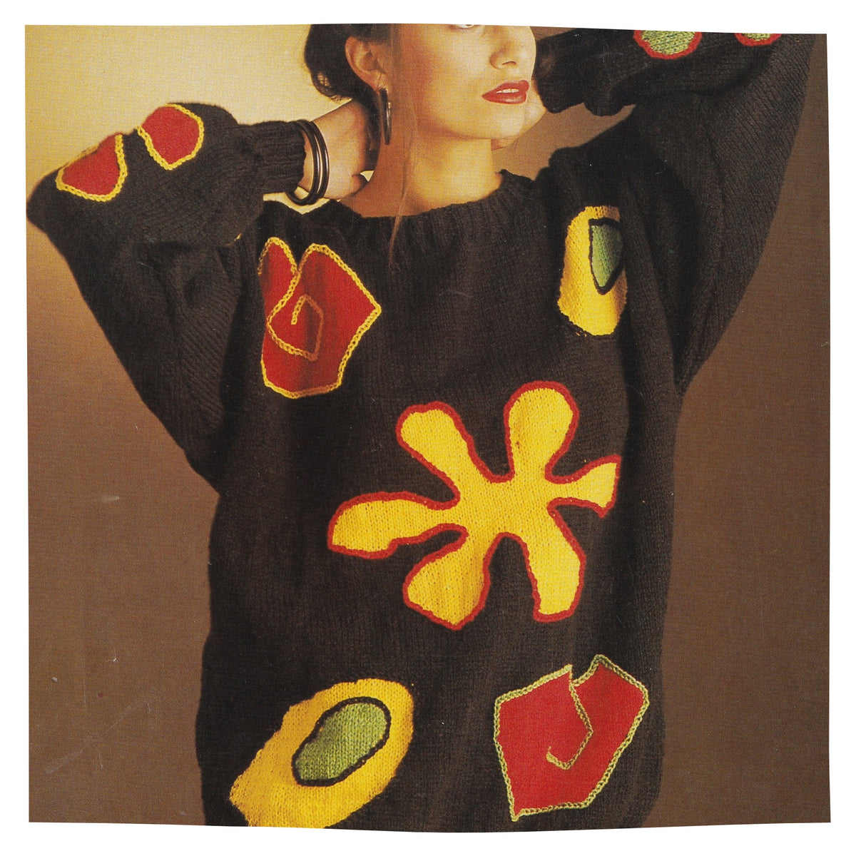 Abstract Oversized Jumper Knitting Pattern PDF – DK