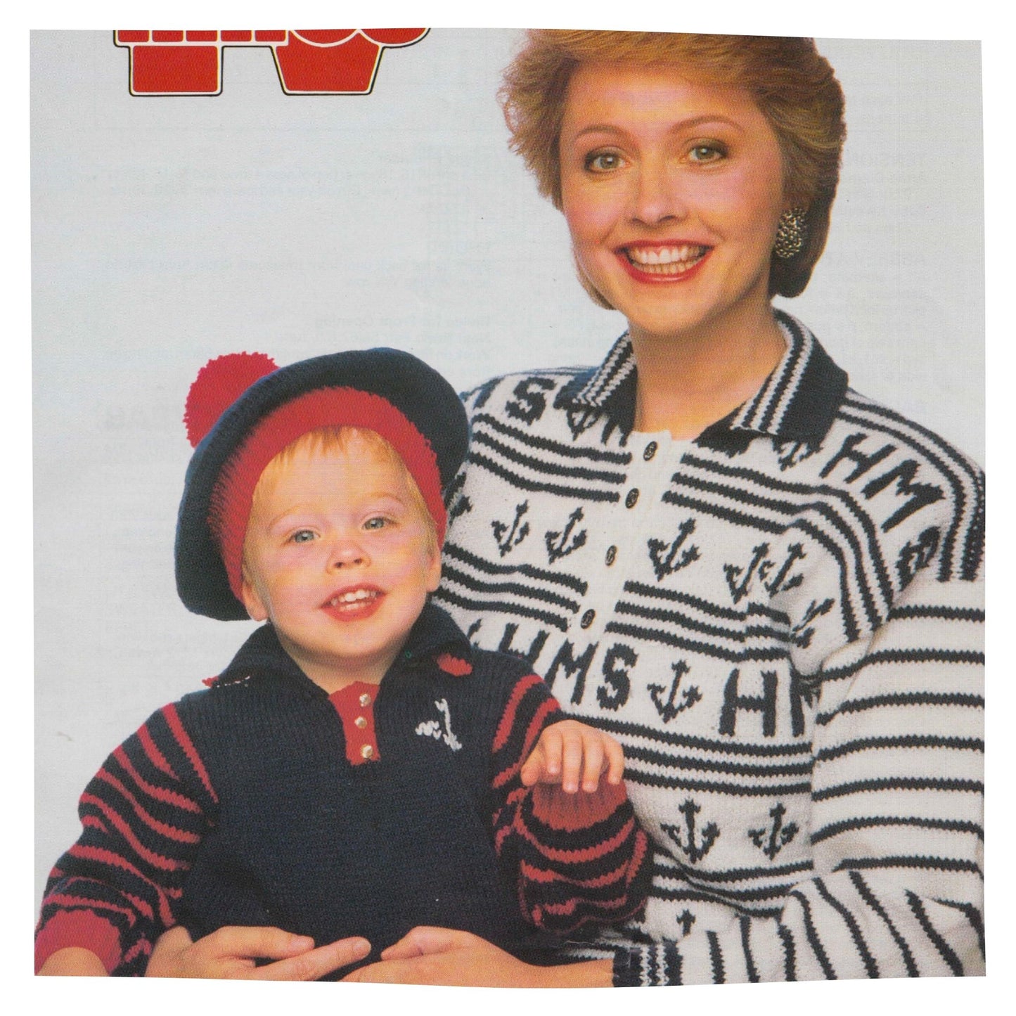 Anne Diamond Sweater and Baby Sailor Nautical Set