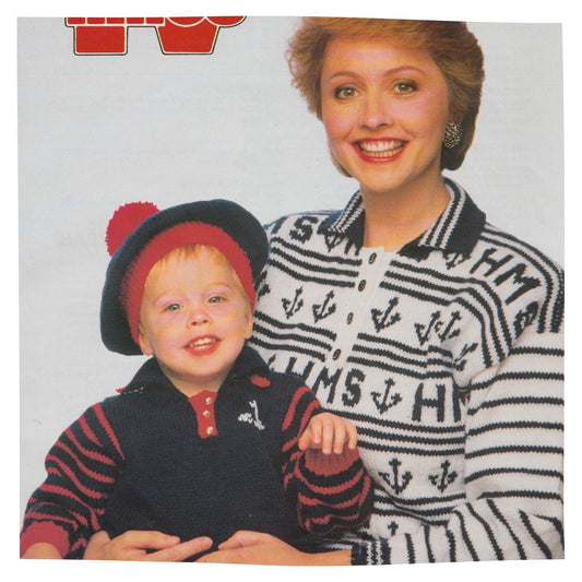 Anne Diamond Sweater and Baby Sailor Nautical Set