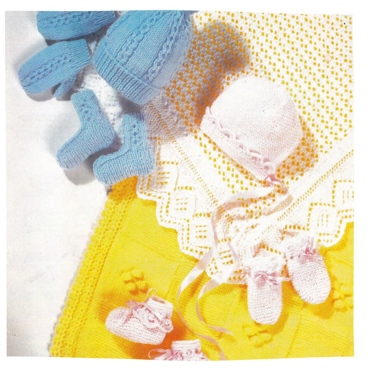 Baby Accessories: Booties, Bonnets, Hats, Mittens Knitting Pattern PDF