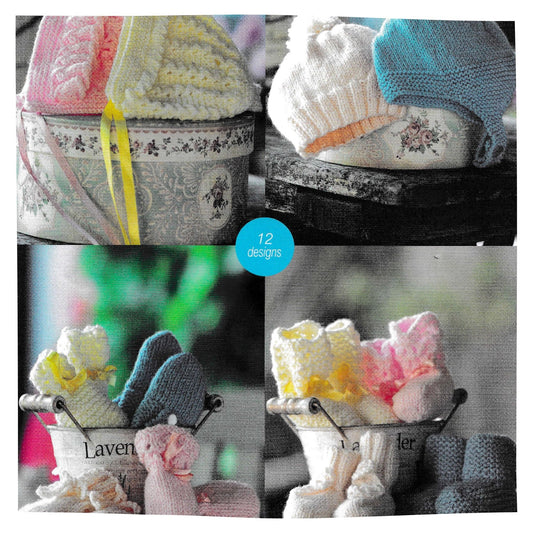 Baby Booties, Bonnets, Hats, Mittens Knitting Pattern PDF