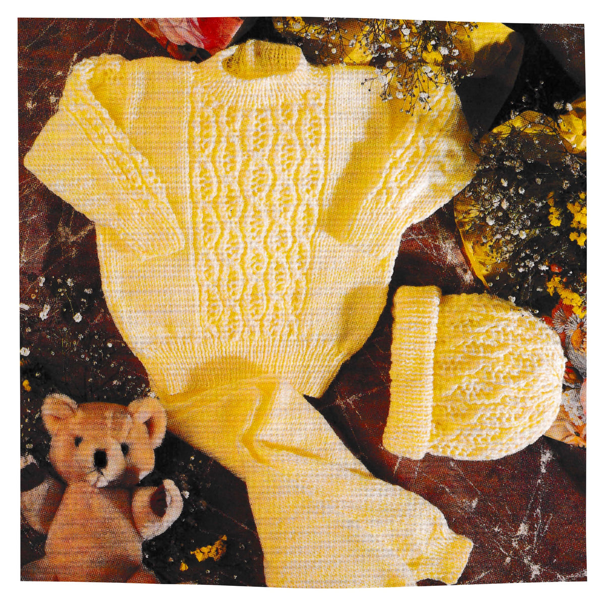 Baby Sweater, Trousers and Hat Knitting Pattern PDF – DK, 16 to 22 Inch Chest