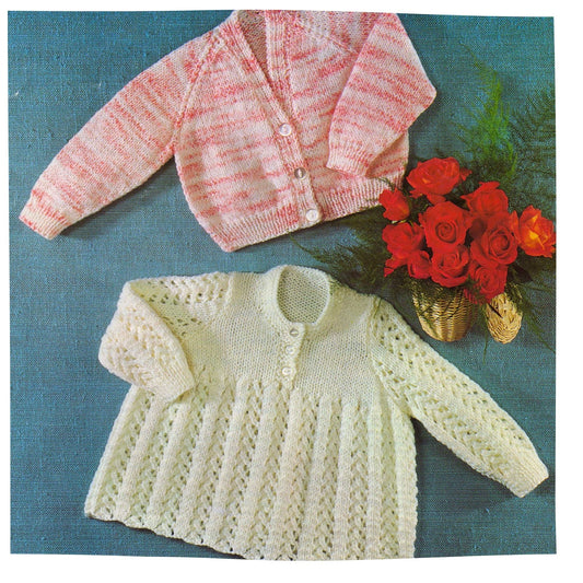 Baby Angel Top and Cardigan Set Knitting Pattern