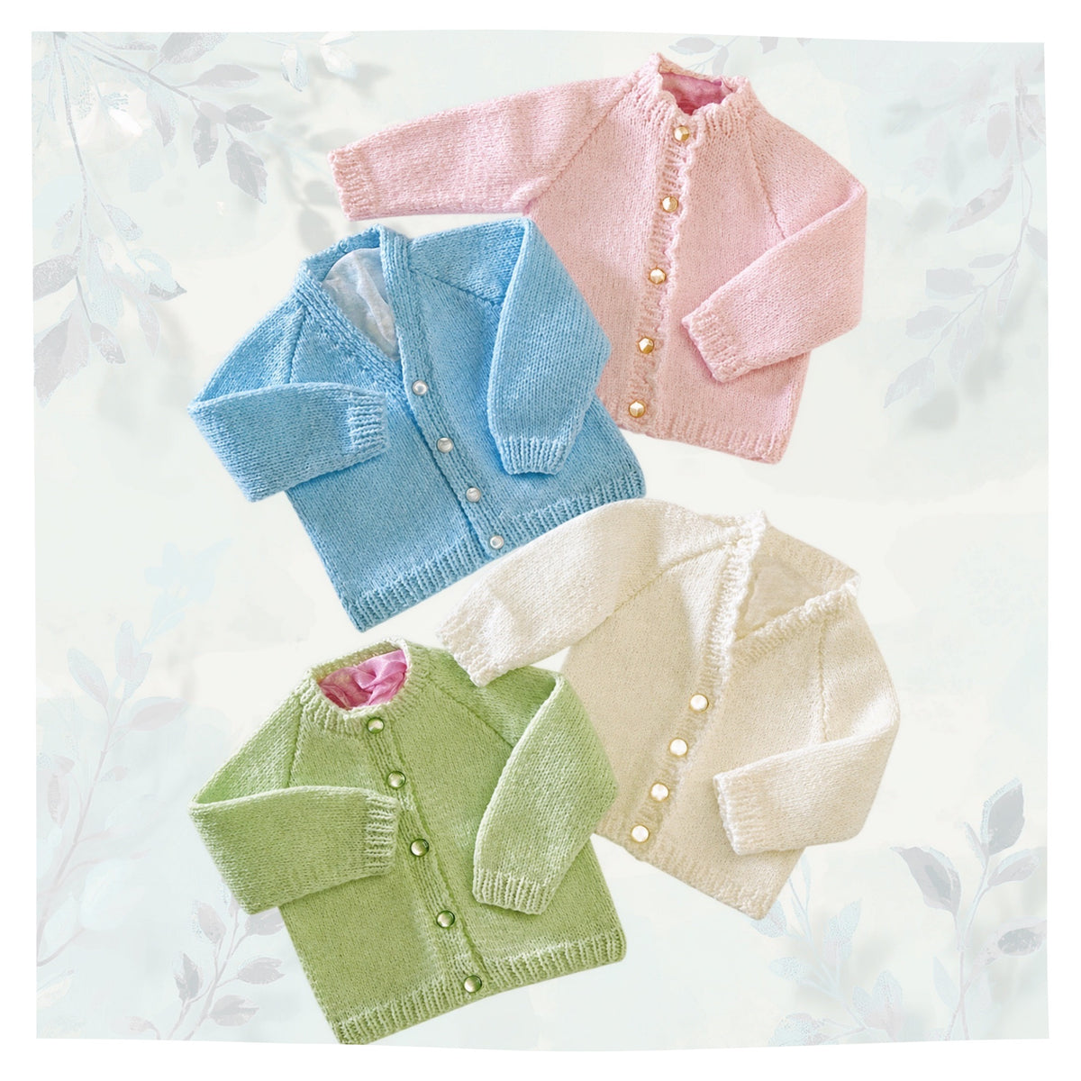 Plain baby cardigans knitting pattern for boys and girls