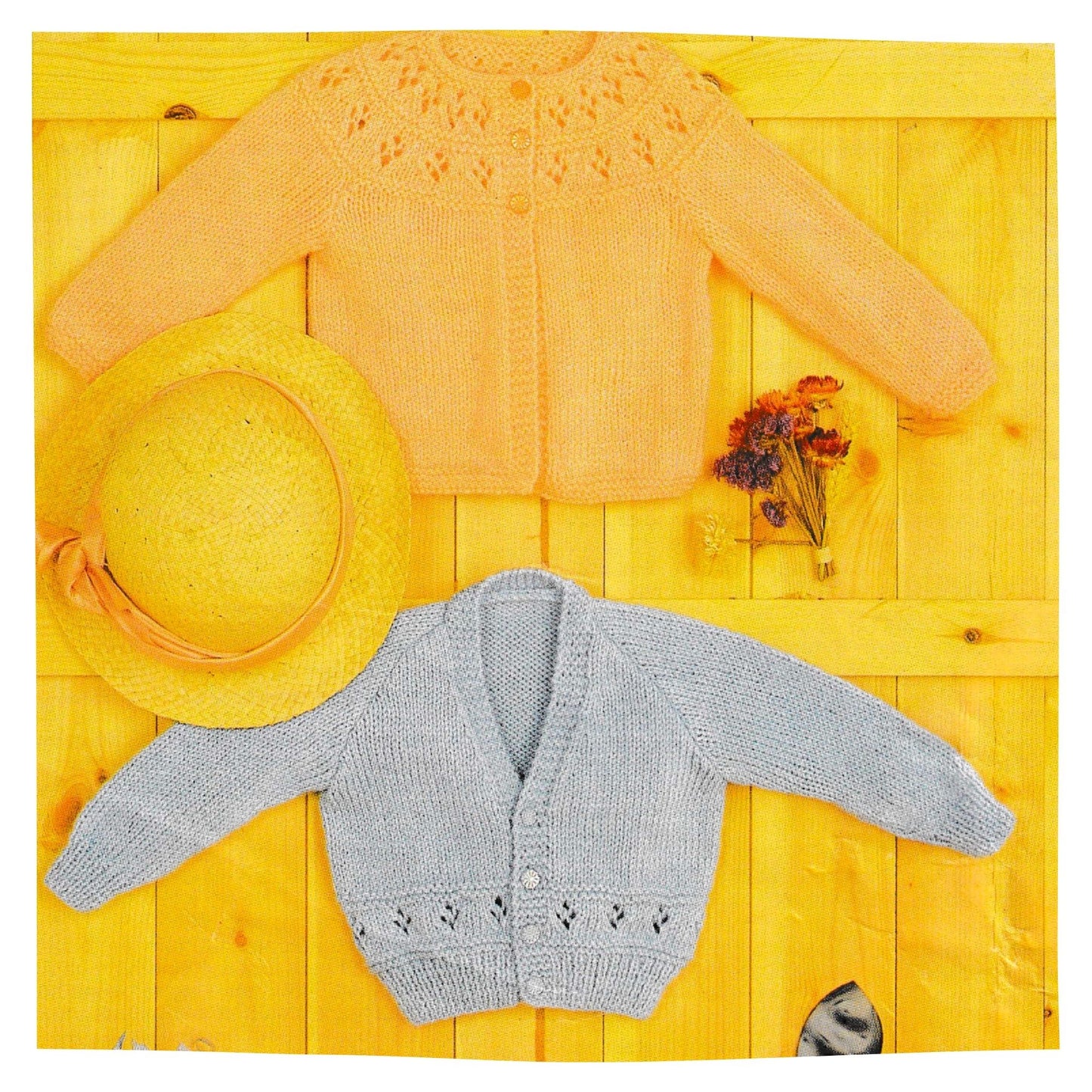 Baby Matinee Coat and Cardigan Vintage Knitting Pattern